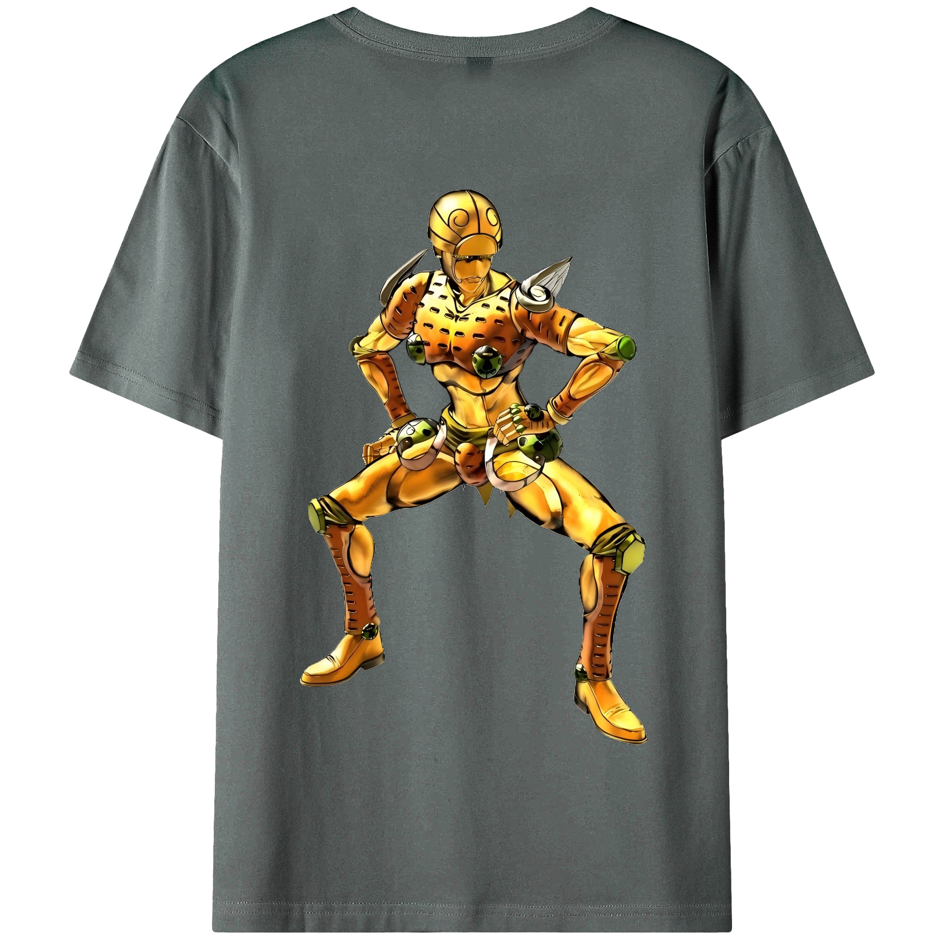 （画像用） ジョジョの奇妙な冒険 ジョルノ?ジョバァーナ JoJo's Bizarre Adventure Giorno Giovanna 綿100％半袖Tシャツ（背面プリント）
